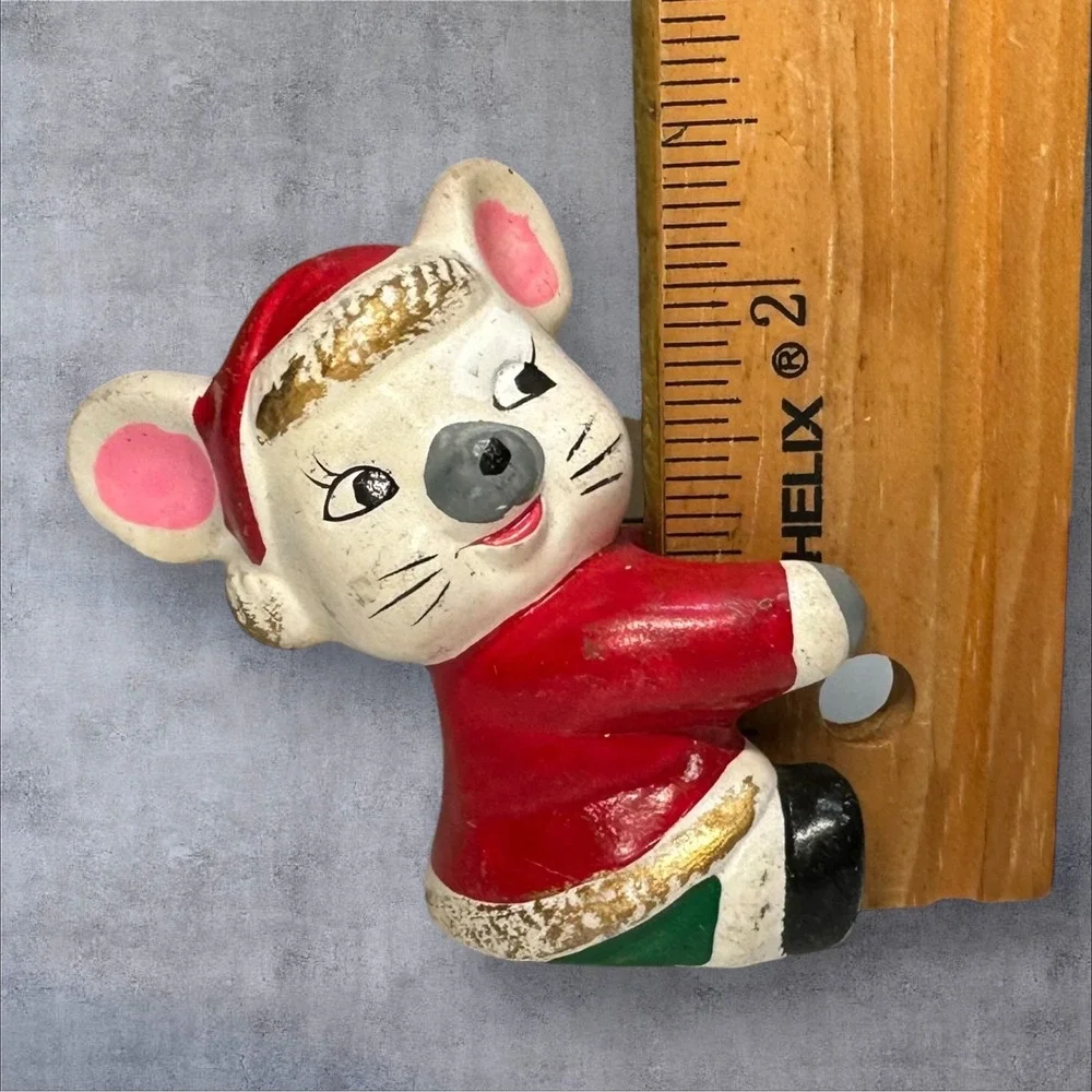 Vintage Handcrafted‎ for RB Christmas Mouse Candle Hugger Taiwan